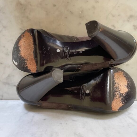 COACH Claudine Peep Toe Lace-Up Platform Heels Vintage 6B - Picture 12 of 16